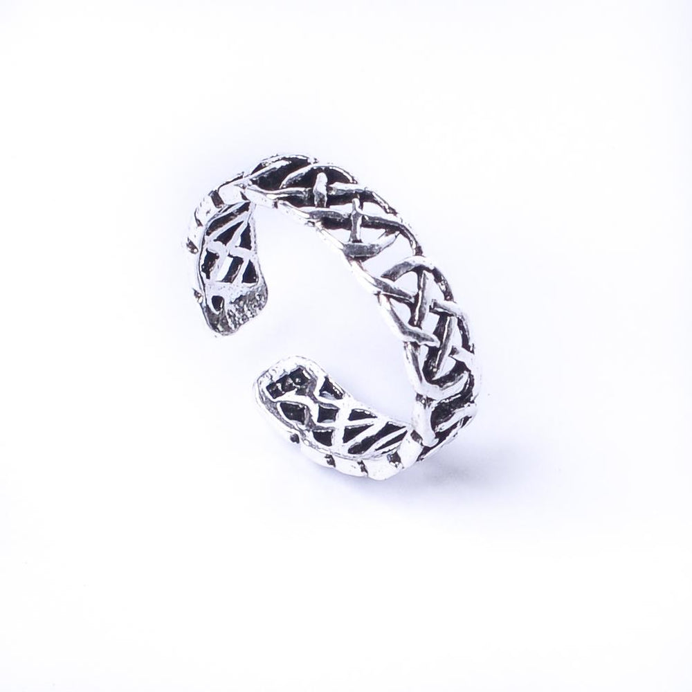 Sterling Silver Celtic Knot Midi Finger Adjustable Toe Ring - 81stgeneration
