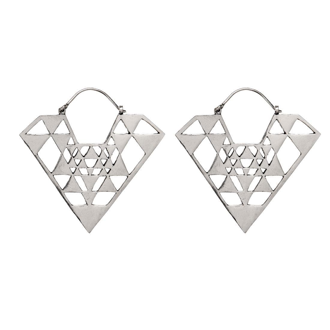 Pyramid dangle store earrings