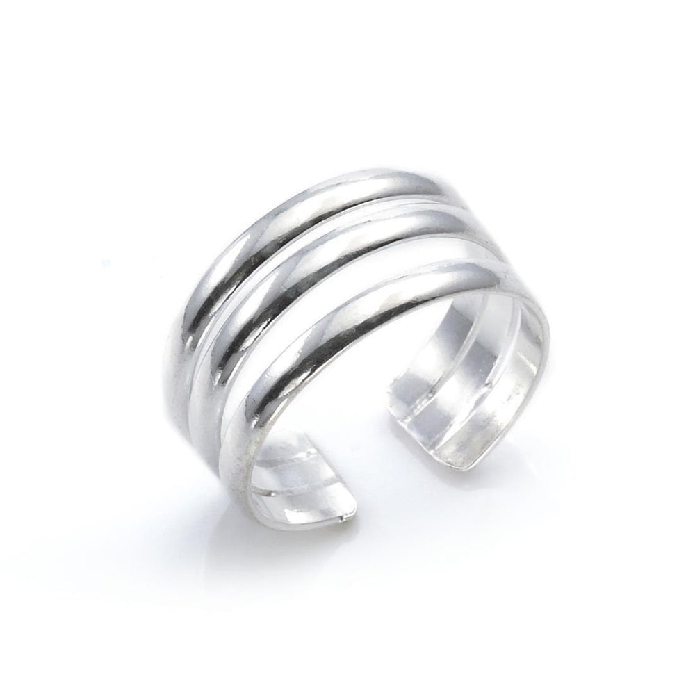 Sterling Silver Triple Band Toe Ring - 81stgeneration