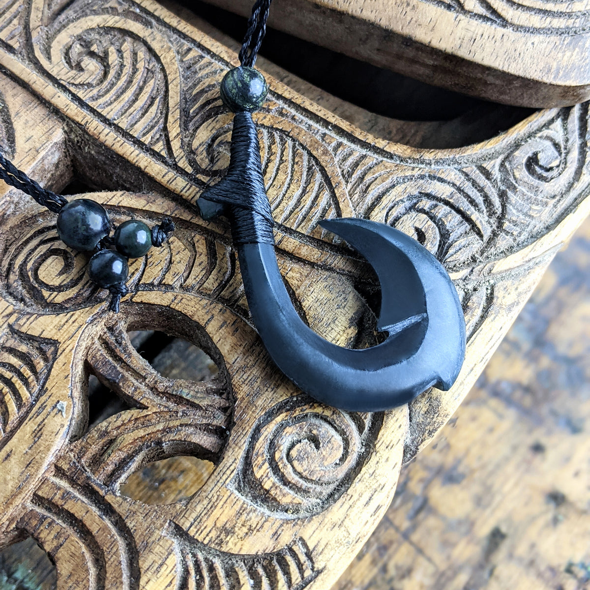 Neuseeland Maori Stil Haken Anhänger – Aus Natürlichem Nephrit Jade, Handgefertigt