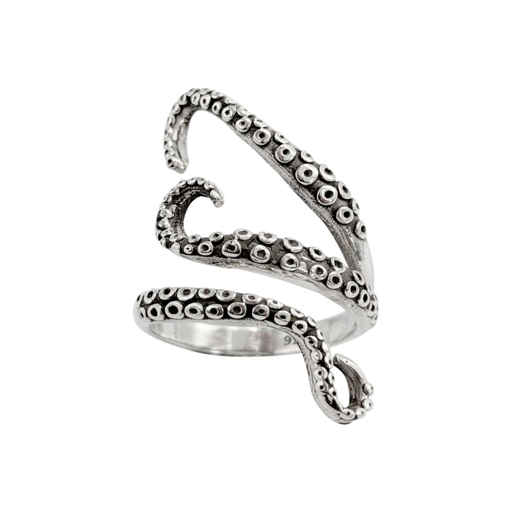 
                  
                    Sterling Silver Ocean Octopus Legs Ring Half-Finger Beach Jewellery
                  
                