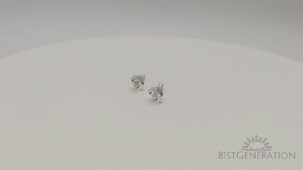 
                  
                    Load and play video in Gallery viewer, Sterling Silver 2 mm Round Ball Stud Earrings Studs for Him and Her
                  
                