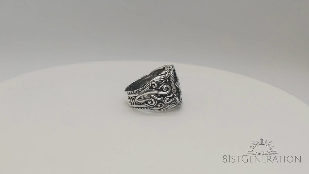 Silver on sale pentacle ring