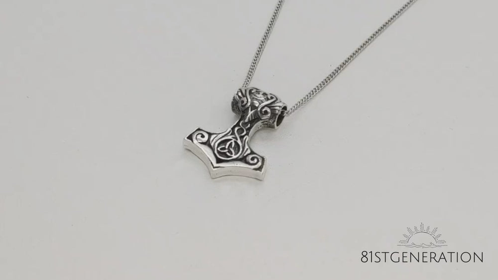 Buy Large Thors Hammer Mjolnir Necklace - 925 Sterling Silver Replica Mens  Viking Pendant - Norse Mythology Nordic Vintage Viking Jewelry for Men -  hers Day Gifts - Handmade - appx 1 oz (24 g) Online at desertcartINDIA