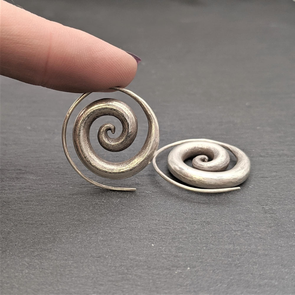 Tribal spiral earrings top