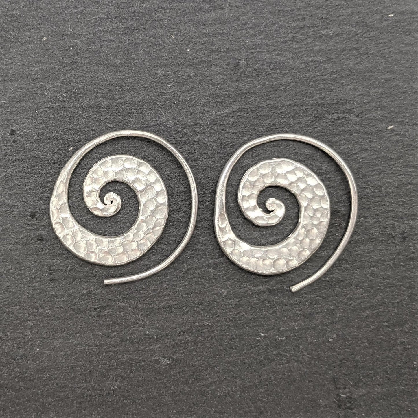 
                  
                    Pure Silver Karen Hill Tribe Hammered Spiral Threader Earrings
                  
                