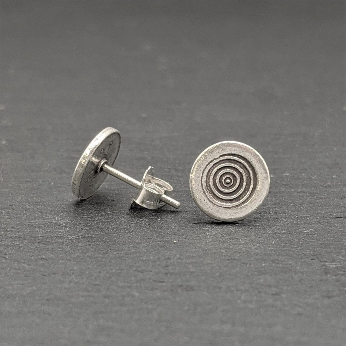 
                  
                    Pure Silver Karen Hill Tribe Round Studs Circle Disc Stud Earrings
                  
                
