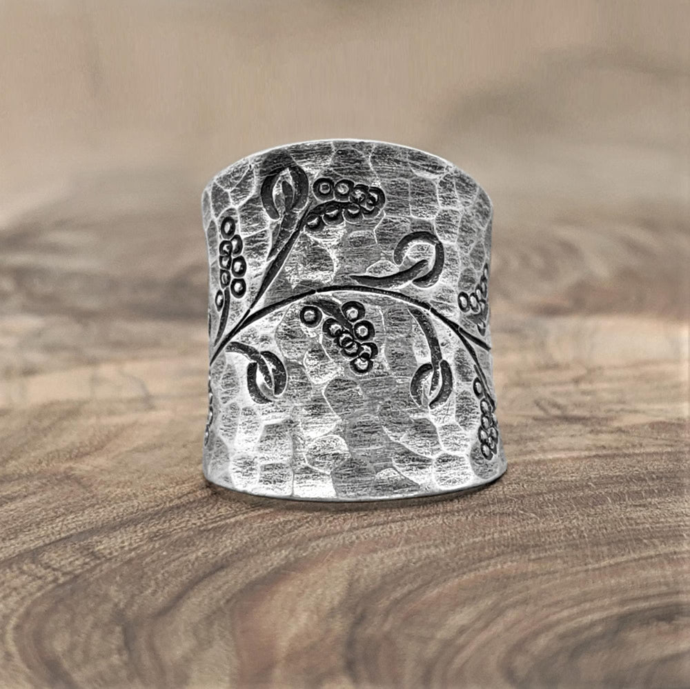 
                  
                    Pure Silver Karen Hill Tribe Coffee Bean Adjustable Ring - 81stgeneration
                  
                
