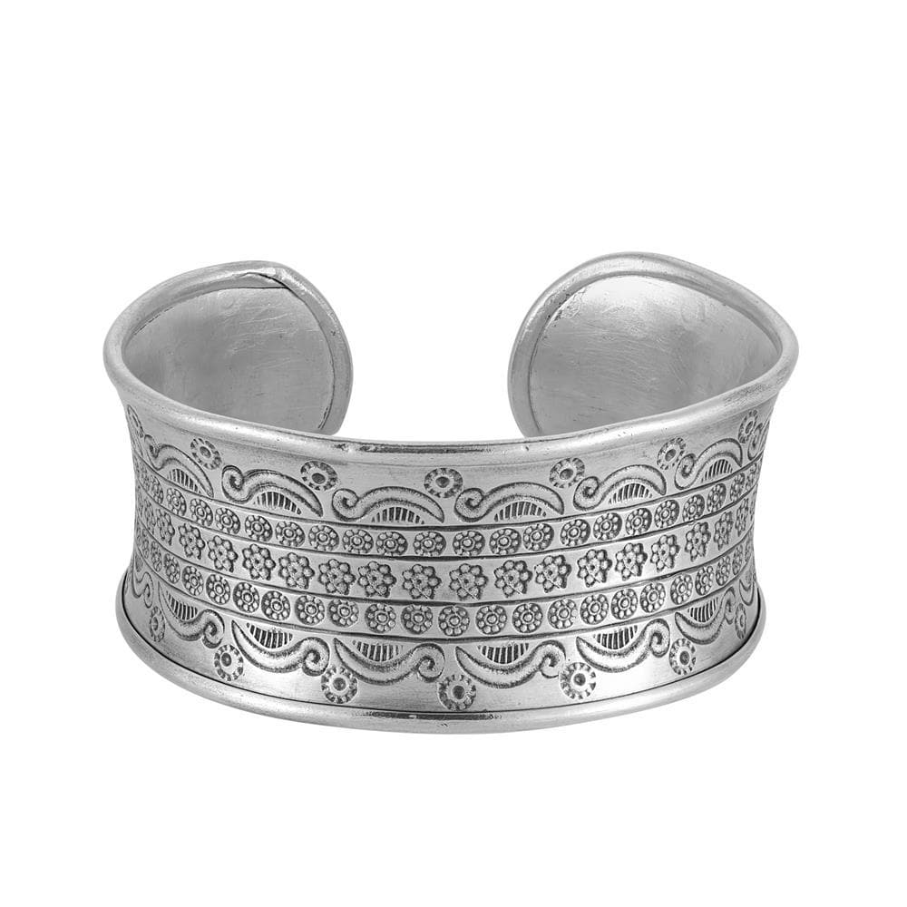Tibetan Silver Bracelet with Conch | Jewelry | Mahakala Fine Arts