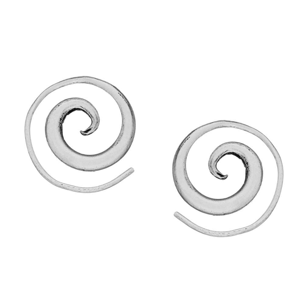 
                  
                    Pure Silver Karen Hill Tribe Minimalist Simple Spiral Threader Earrings
                  
                