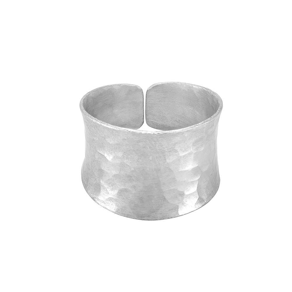 
                  
                    Pure Silver Hill Tribe Wide Hammered Adjustable Ring Thumb & Fingers
                  
                