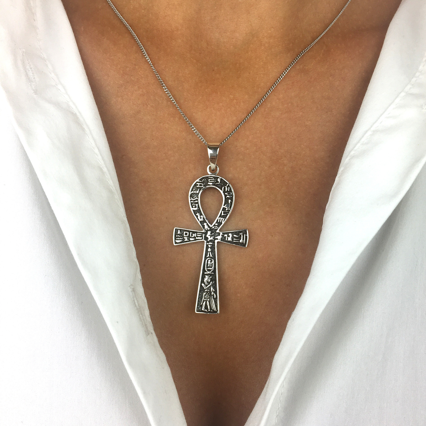 Silver 2025 ankh chain