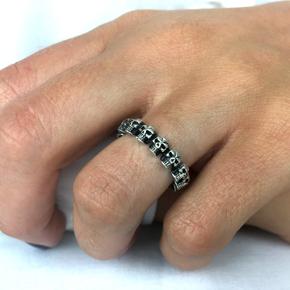 Silver 2025 skeleton ring