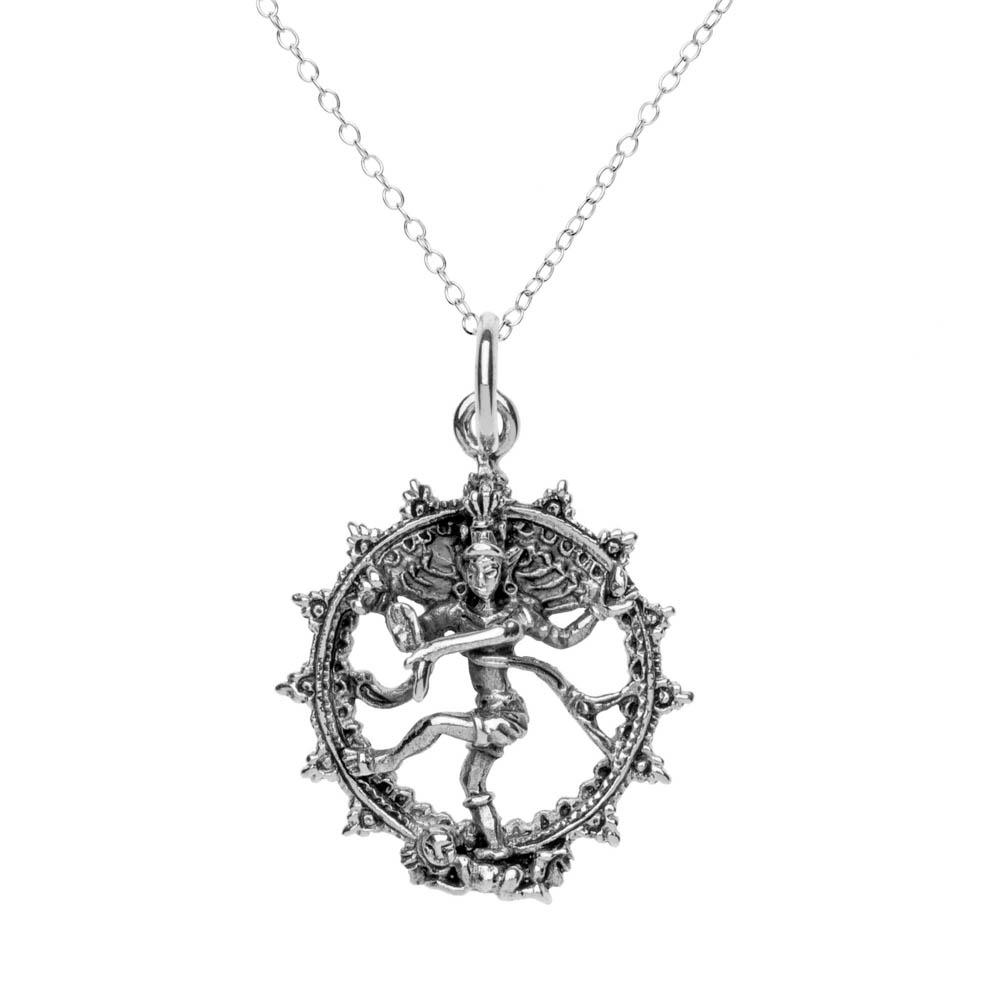 
                  
                    Sterling Silver Shiva Hindu God Pendant Necklace - 81stgeneration
                  
                