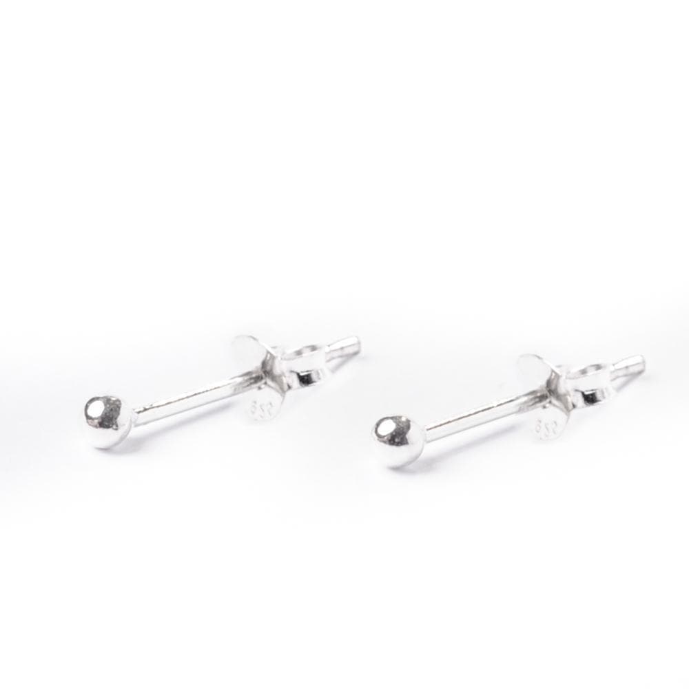 
                  
                    Sterling Silver Simple Ball 2 mm Bead Round Stud Earrings - 81stgeneration
                  
                