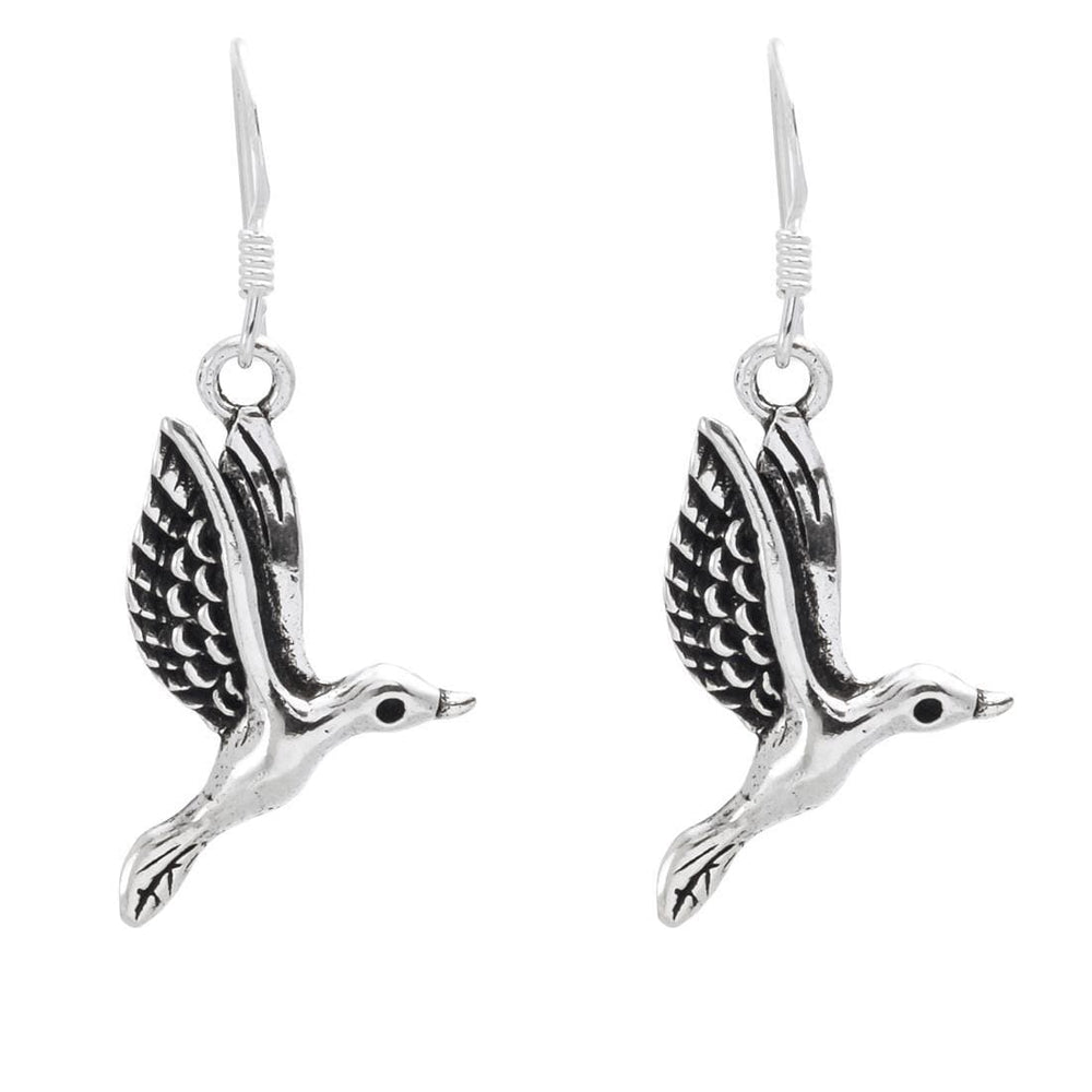 Sterling Silver Hummingbird Bird Earrings - 81stgeneration