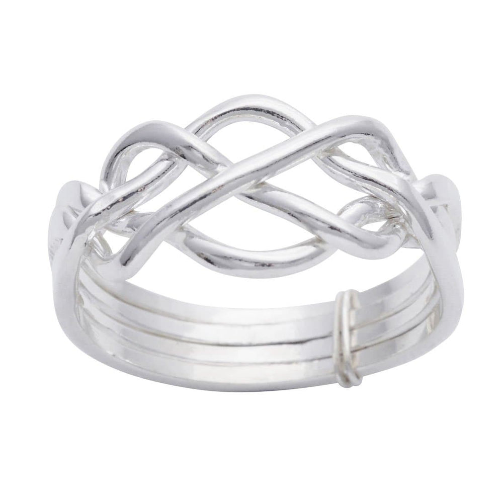 
                  
                    Sterling Silver Celtic Knot Multi Band Puzzle Ring Promise Band
                  
                
