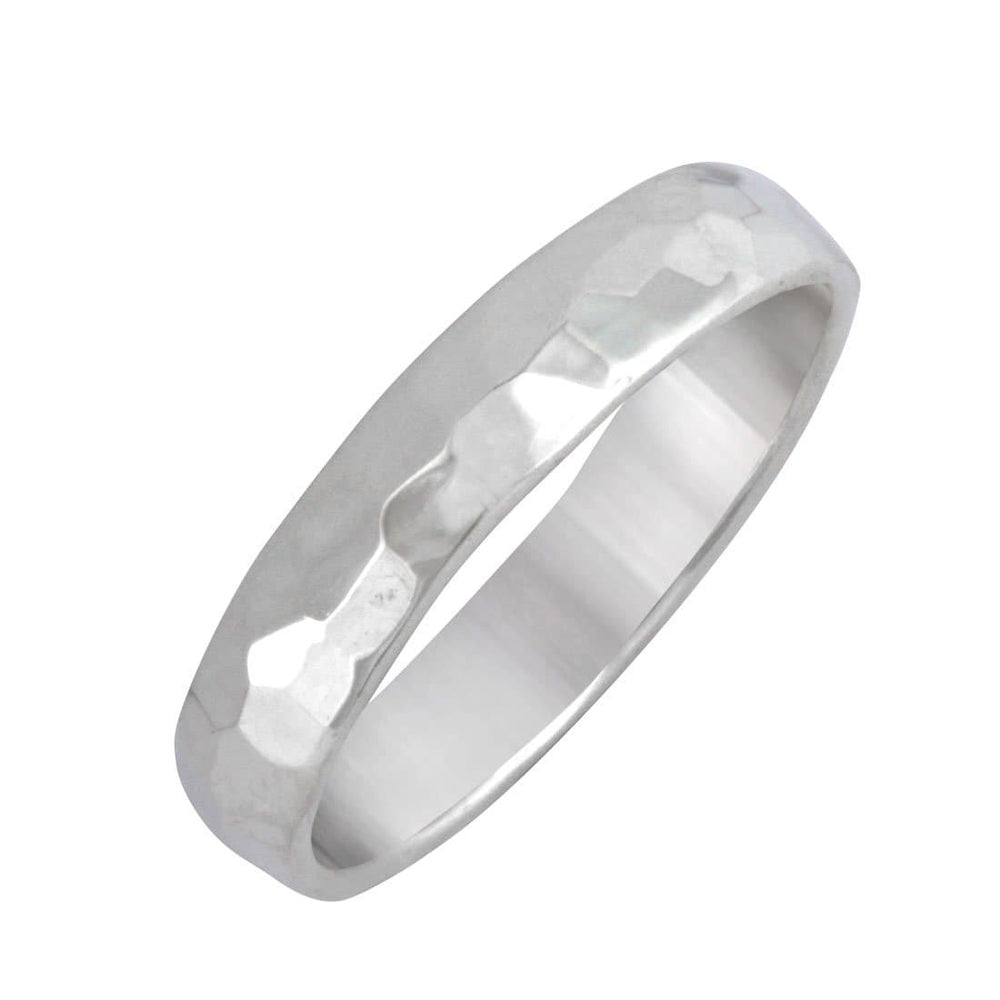 Simple sterling silver wedding on sale bands