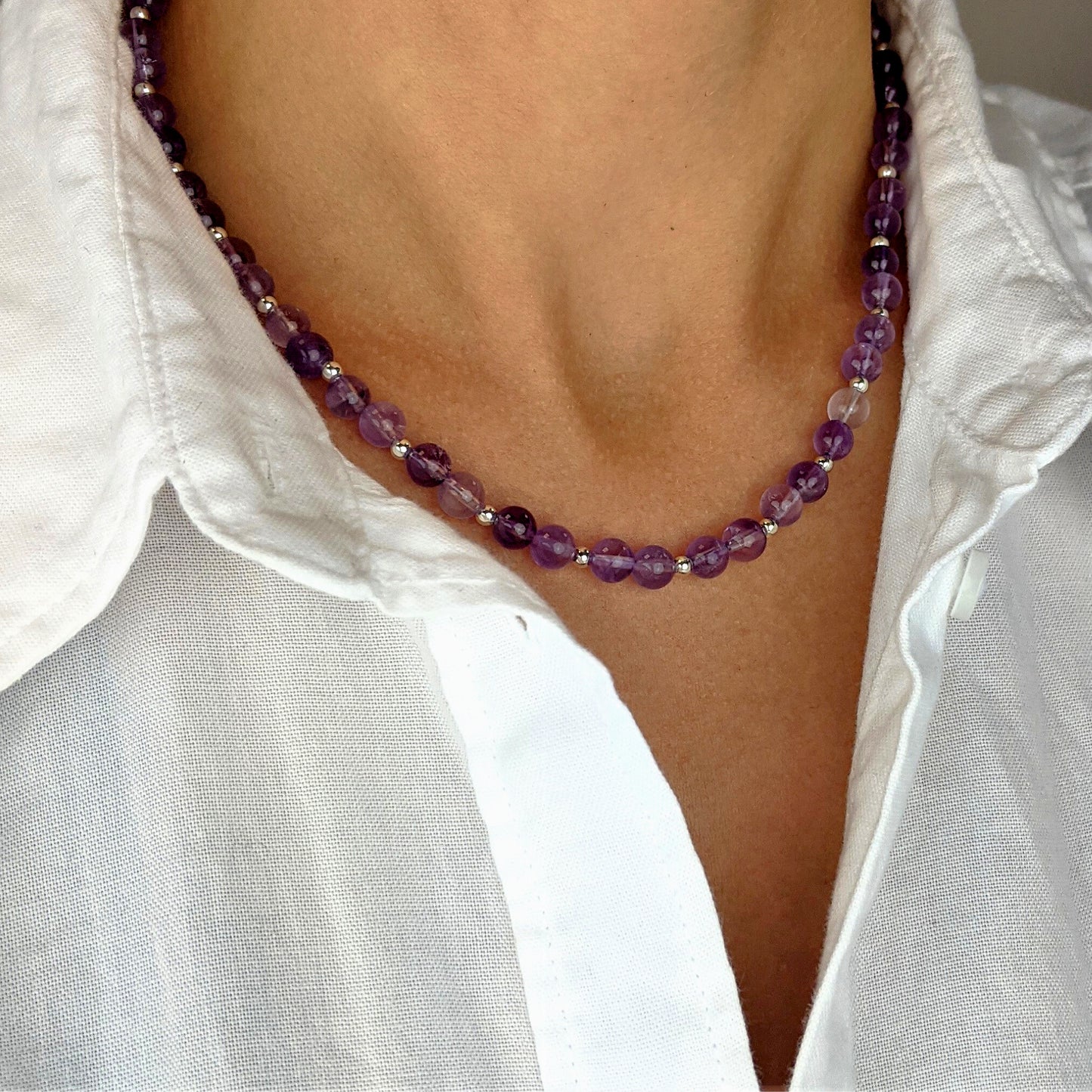 Purple Tourmaline Tumble Stone Pearl Beads Single Line Necklace By Asp –  𝗔𝘀𝗽 𝗙𝗮𝘀𝗵𝗶𝗼𝗻 𝗝𝗲𝘄𝗲𝗹𝗹𝗲𝗿𝘆