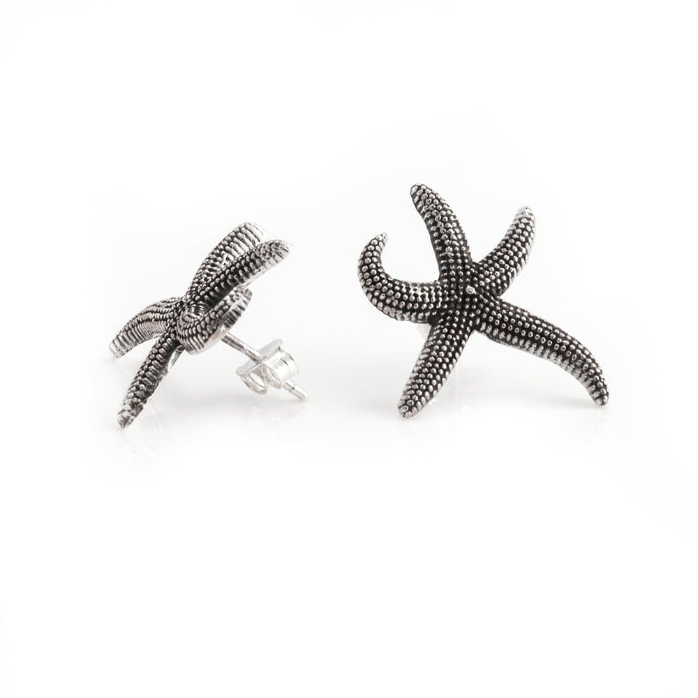 Sterling Silver Starfish Earrings Studs - 81stgeneration