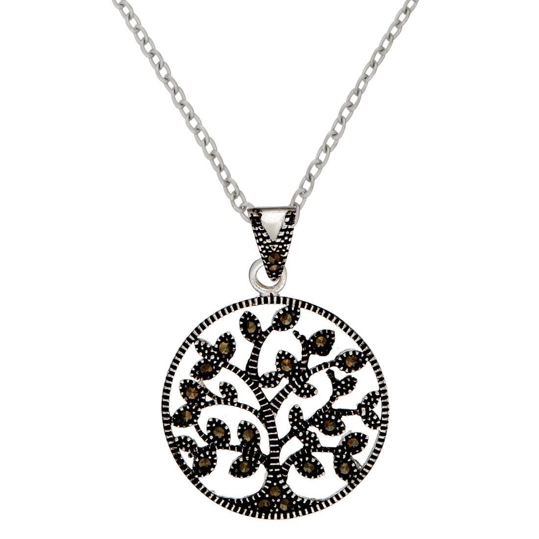 
                  
                    Sterling Silver Marcasite Tree of Life Jewellery Set Wiccan Design
                  
                