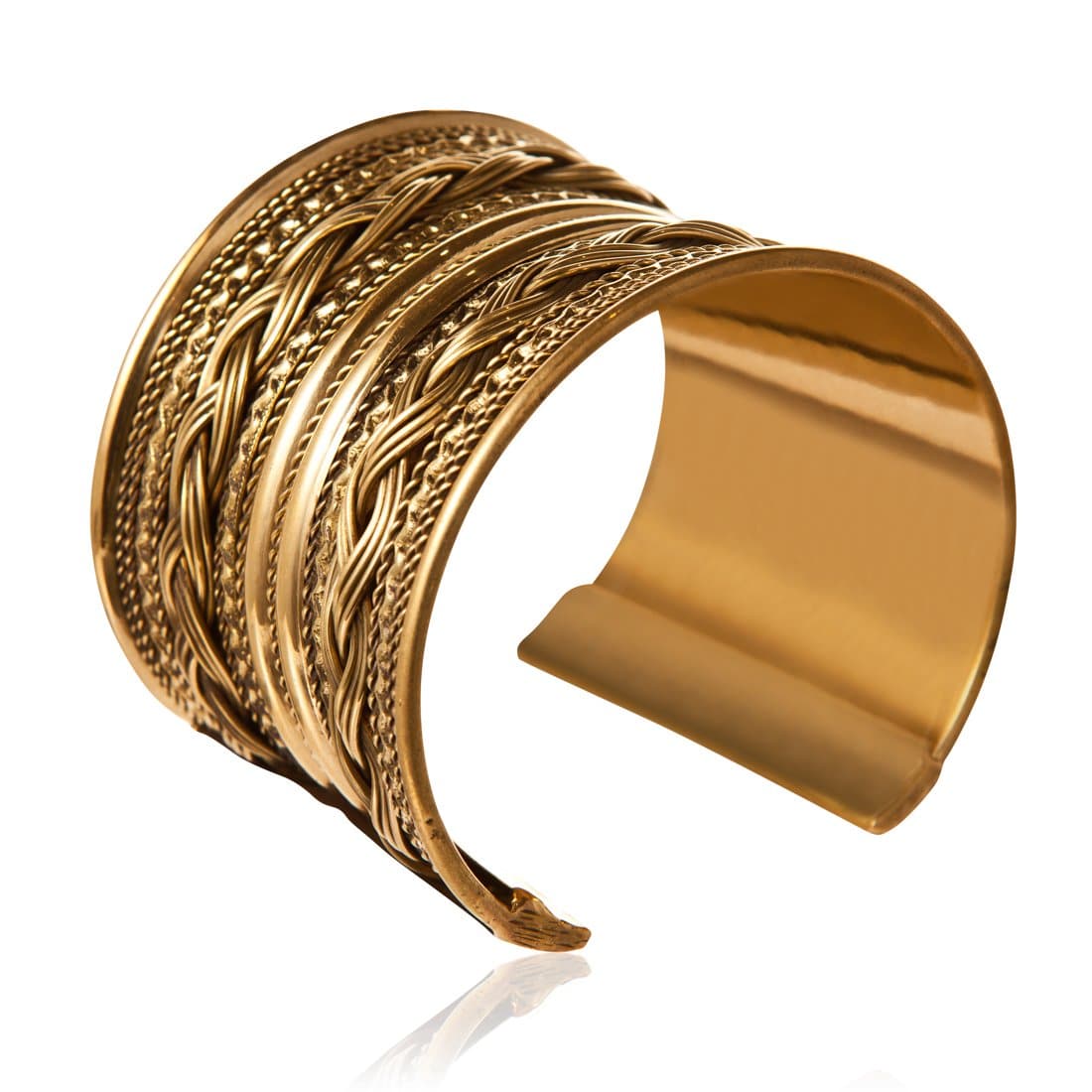 
                  
                    Gold Brass 50mm Braid Bangle Bracelet - 81stgeneration
                  
                