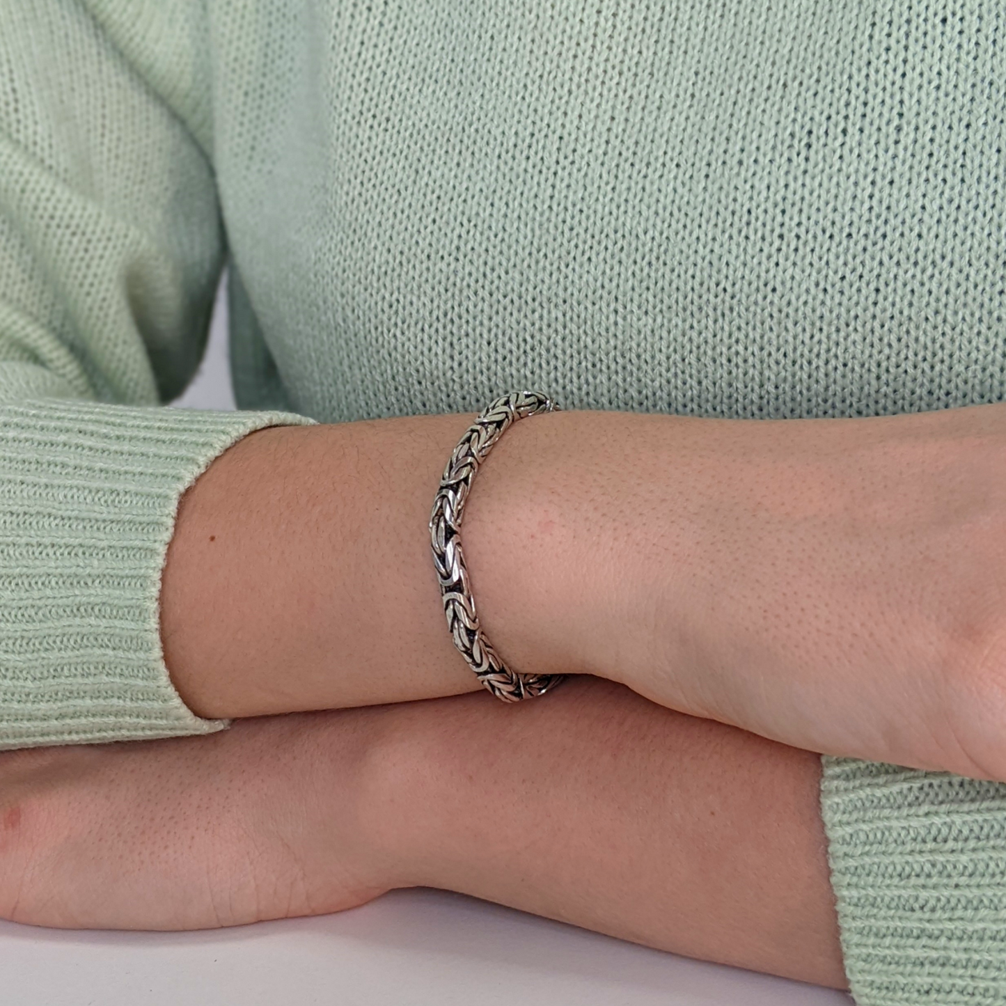 Mens thick sterling silver 2025 bracelets