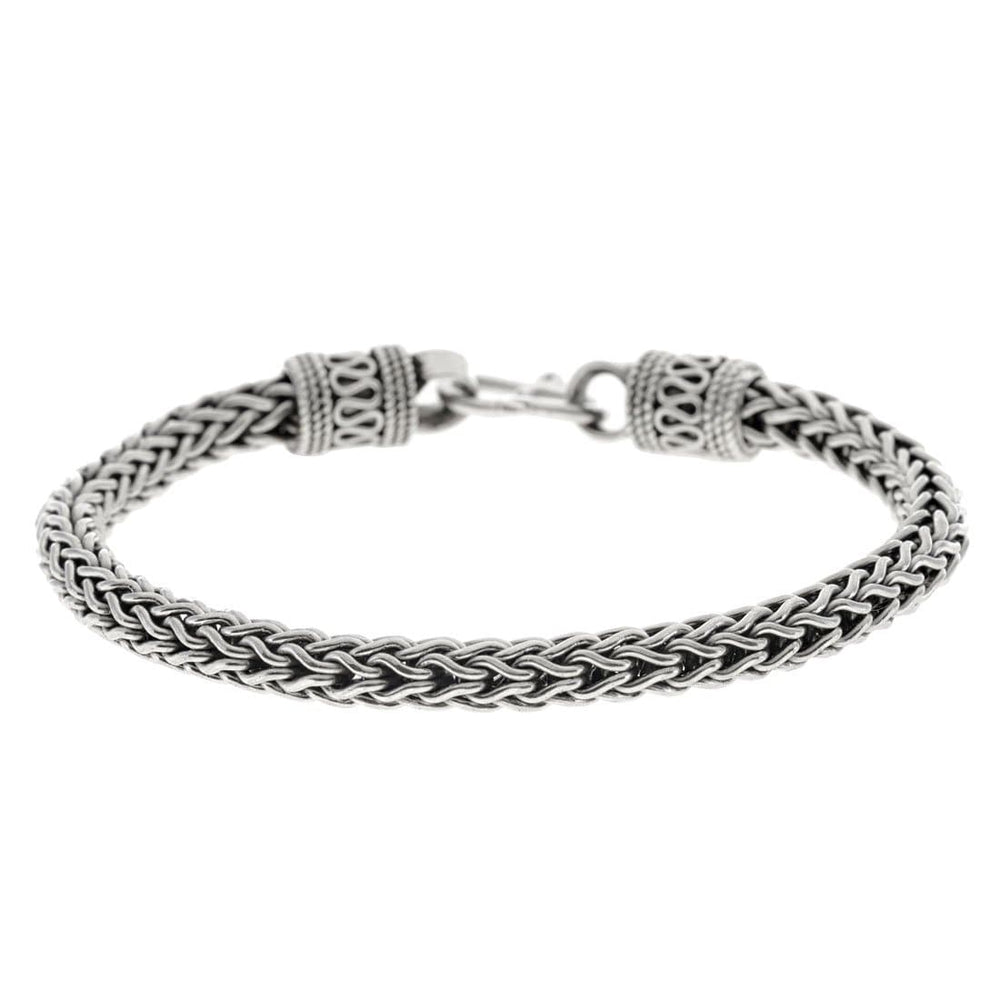 
                  
                    Sterling Silver Chunky Bracelet Thick Balinese Foxtail Chain
                  
                