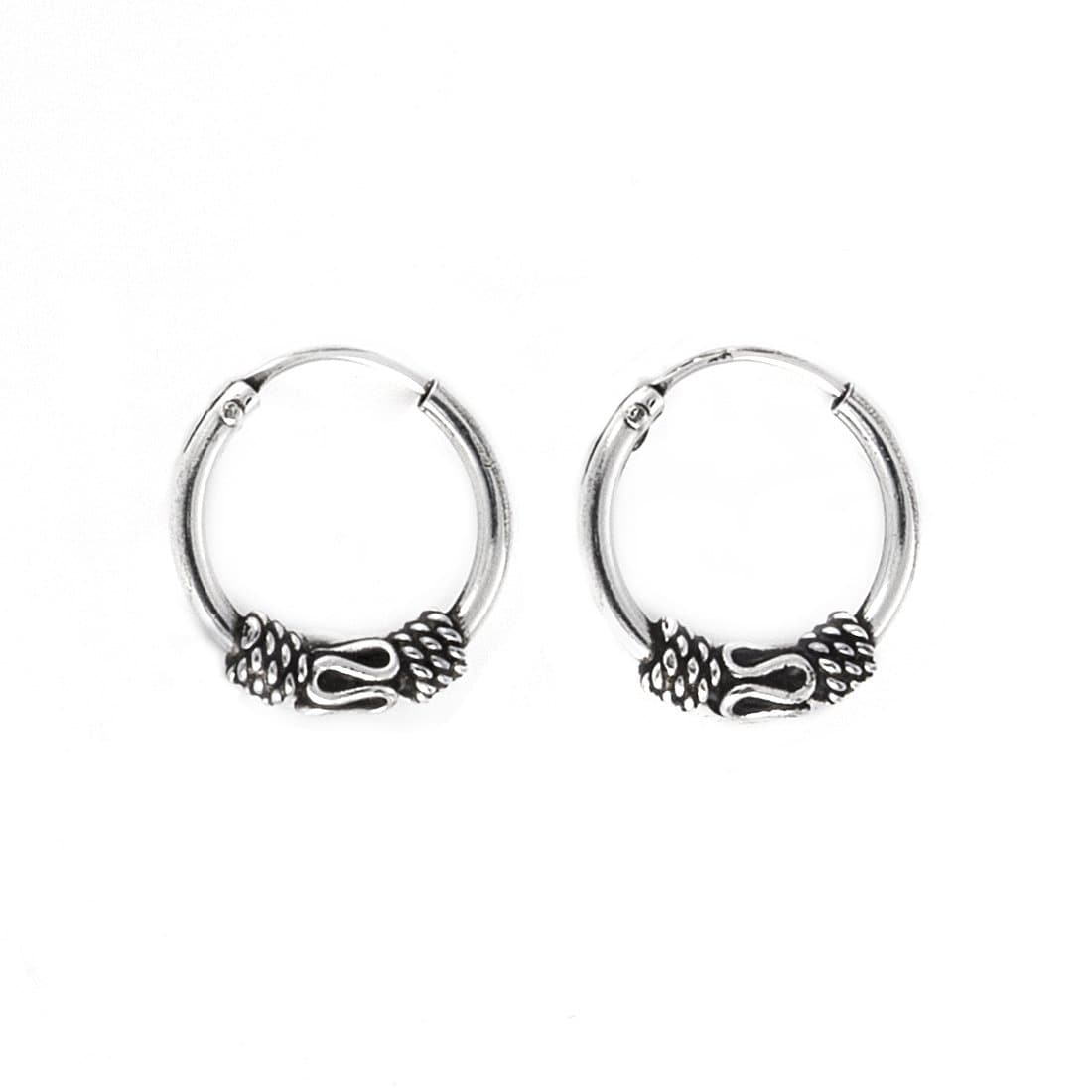Sterling Silver Balinese Hoop Earrings – Lovezazenboutique