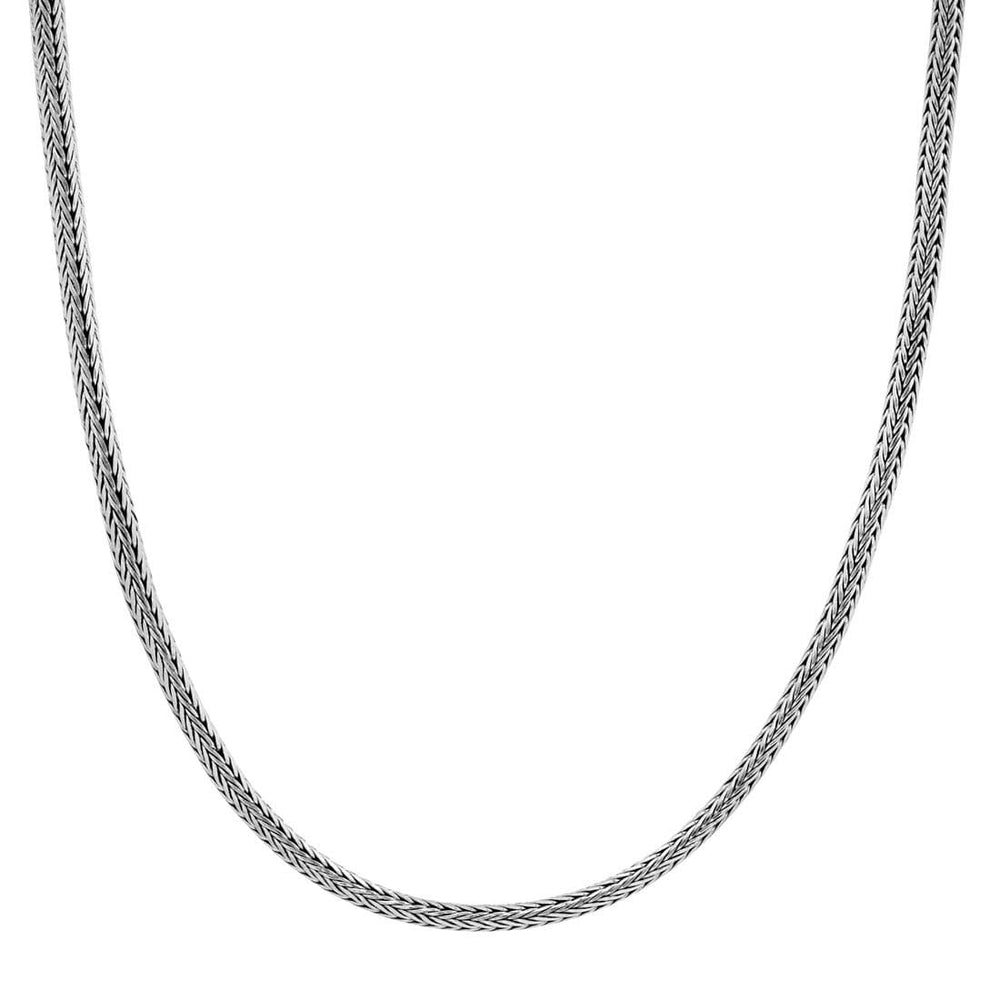 
                  
                    Sterling Silver Thick Balinese Chain Chunky Foxtail Necklace
                  
                