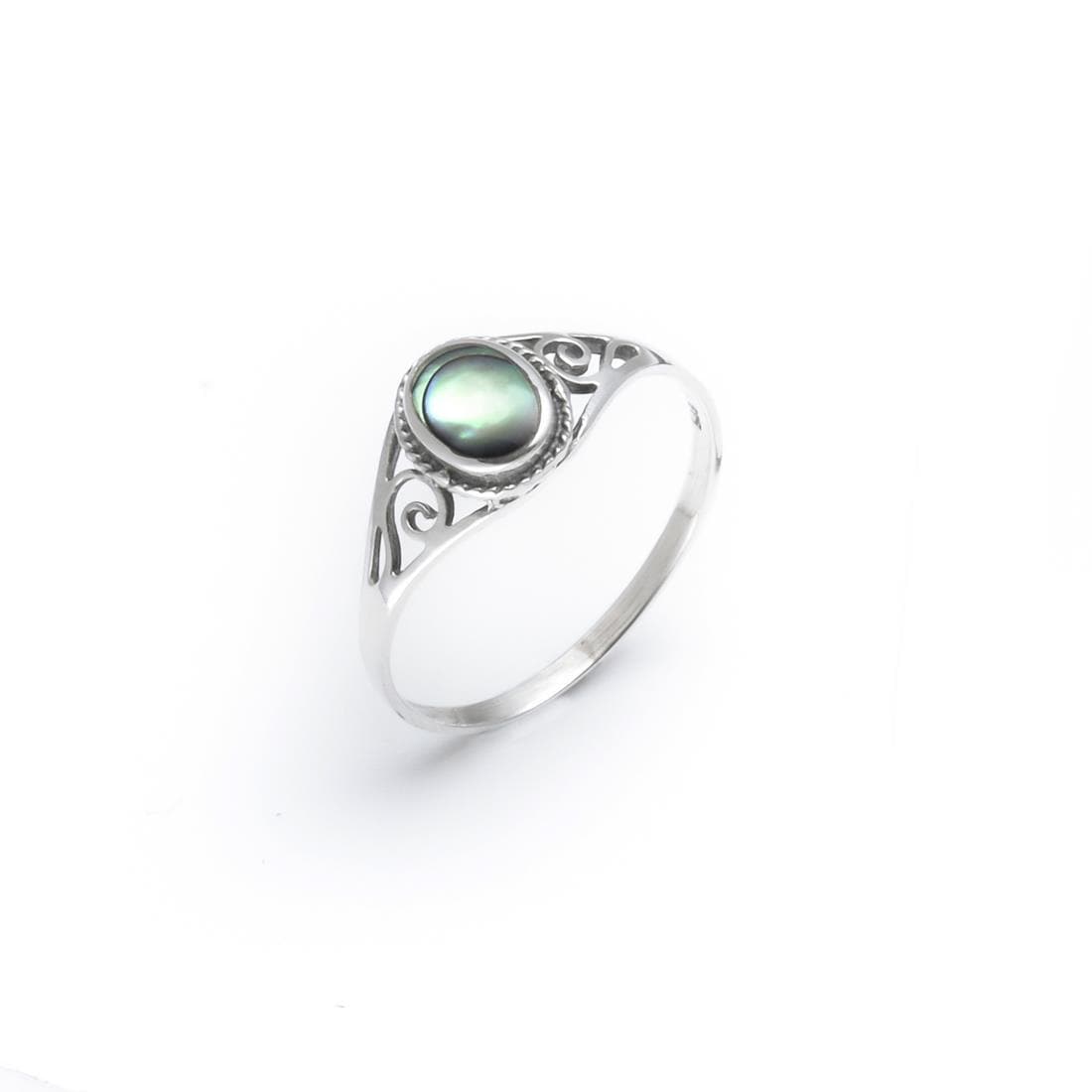 
                  
                    Sterling Silver Abalone Paua Shell Cute Ring - 81stgeneration
                  
                