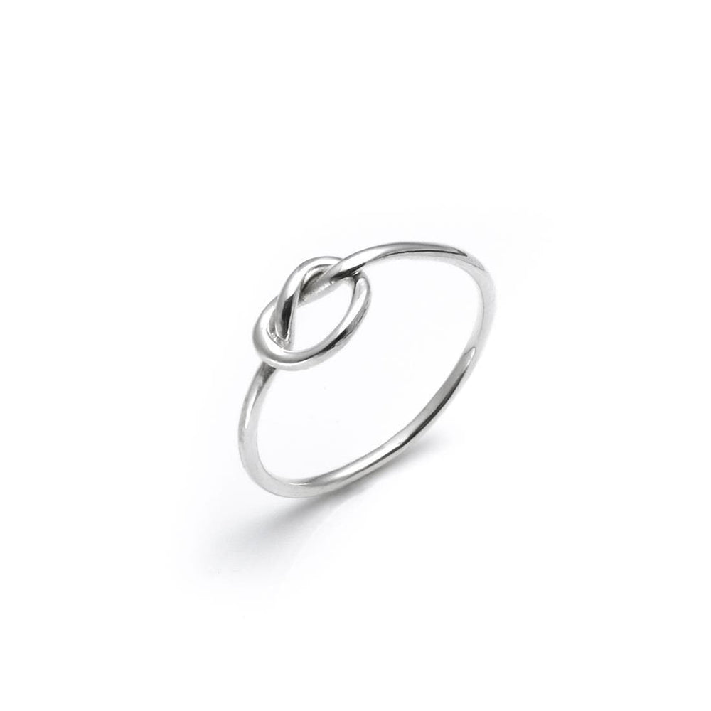 
                  
                    Sterling Silver Make A Wish Love Knot Thin Ring - 81stgeneration
                  
                
