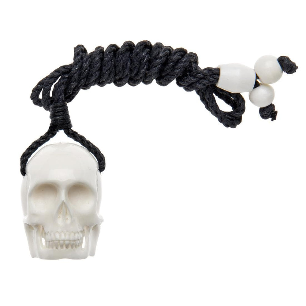 
                  
                    Bone White Skull Head Skeleton Halloween Pendant Black Cord Necklace
                  
                