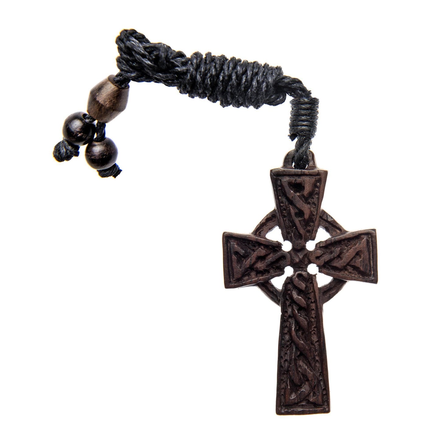 
                  
                    Wood Celtic Cross Engraved Knot Pendant Cord Necklace Wooden Jewellery
                  
                
