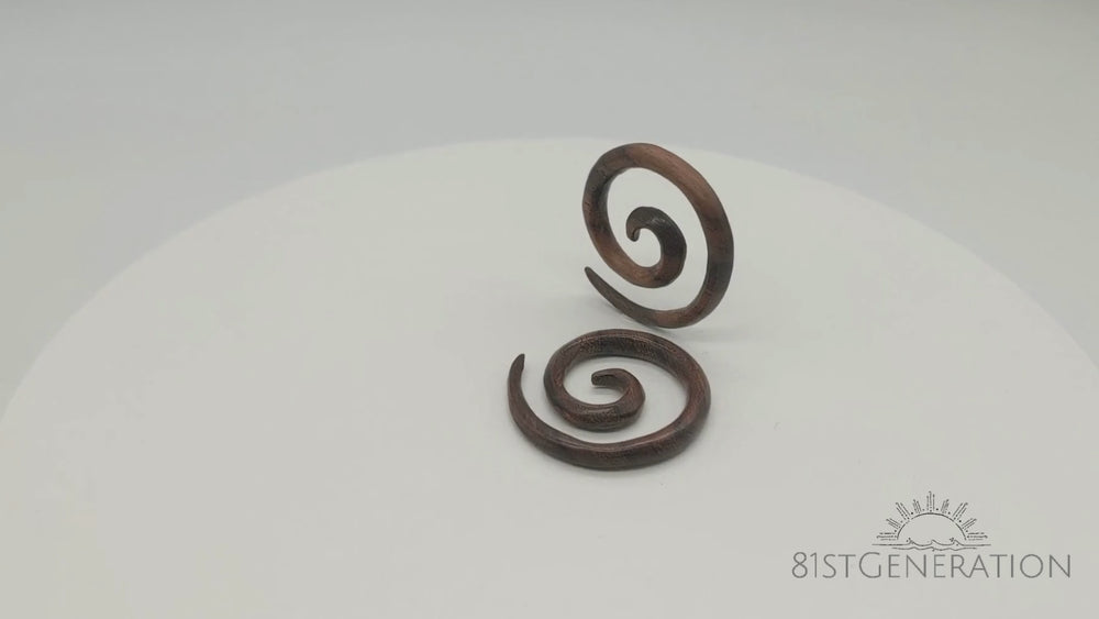 Spiral hot sale gauge earrings