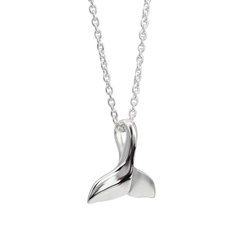 
                  
                    Sterling Silver Ocean Whale Tail Pendant Cable Chain Necklace
                  
                