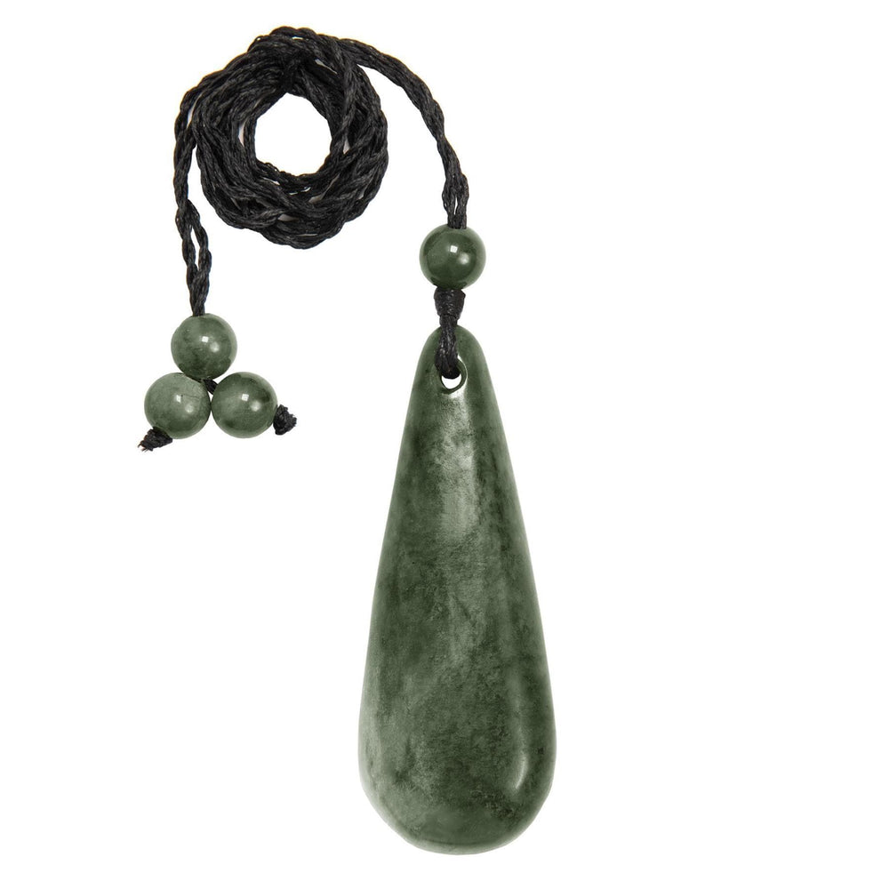 Nephrite Jade Maori Style Smooth Roimata Pendant Tribal Cord Necklace –  81stgeneration