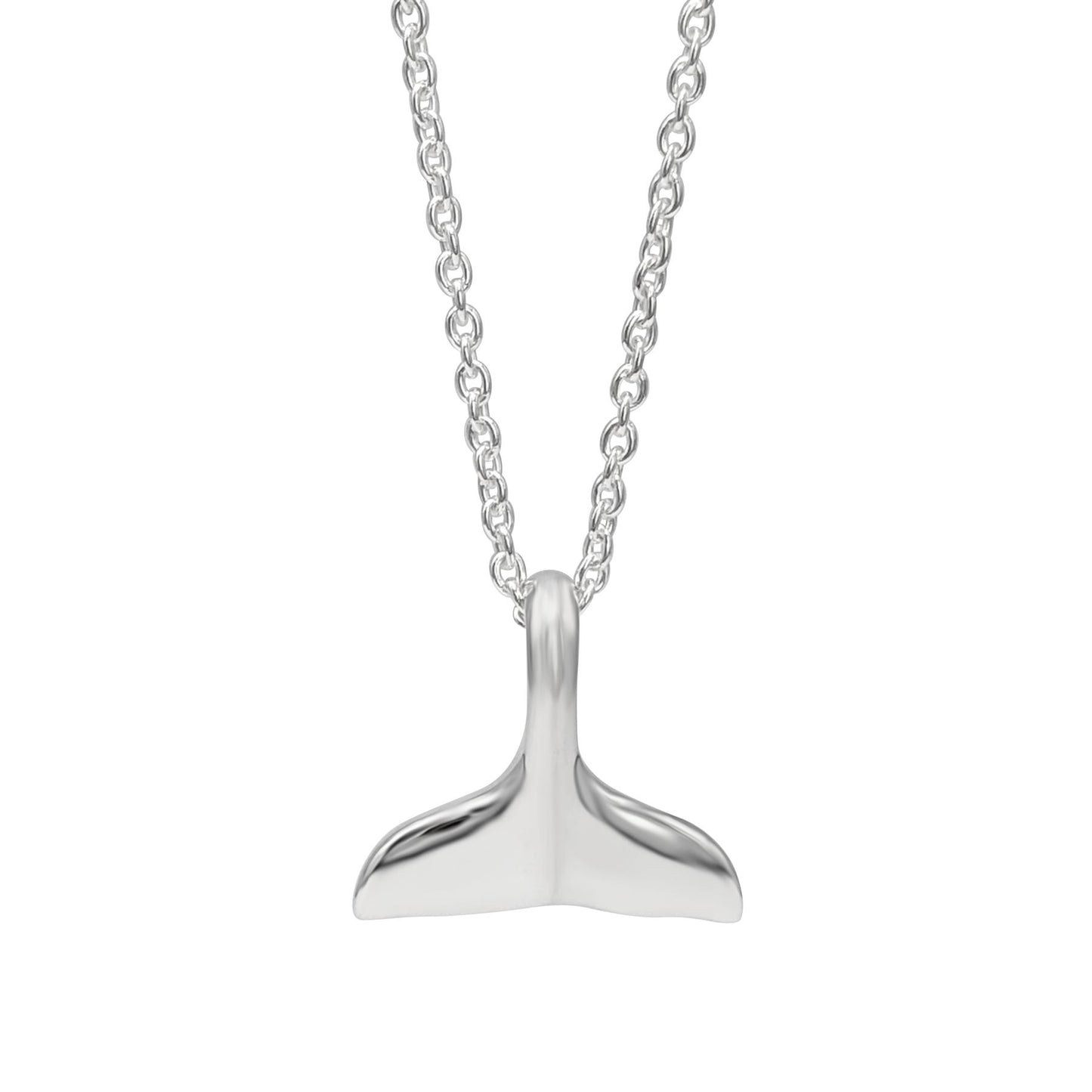 
                  
                    Sterling Silver Ocean Whale Tail Pendant Cable Chain Necklace
                  
                