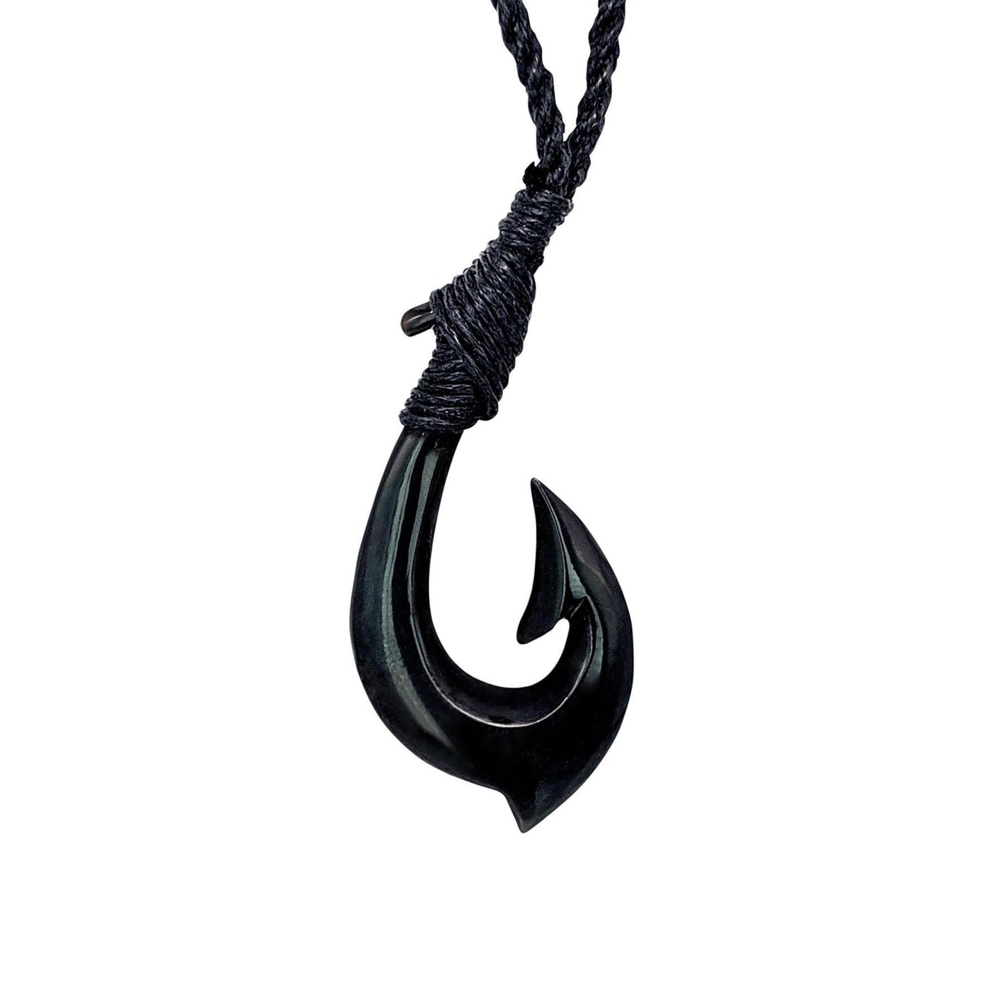 
                  
                    Horn Small Smooth Hei Matau Fish Hook Pendant Surfer Cord Necklace
                  
                