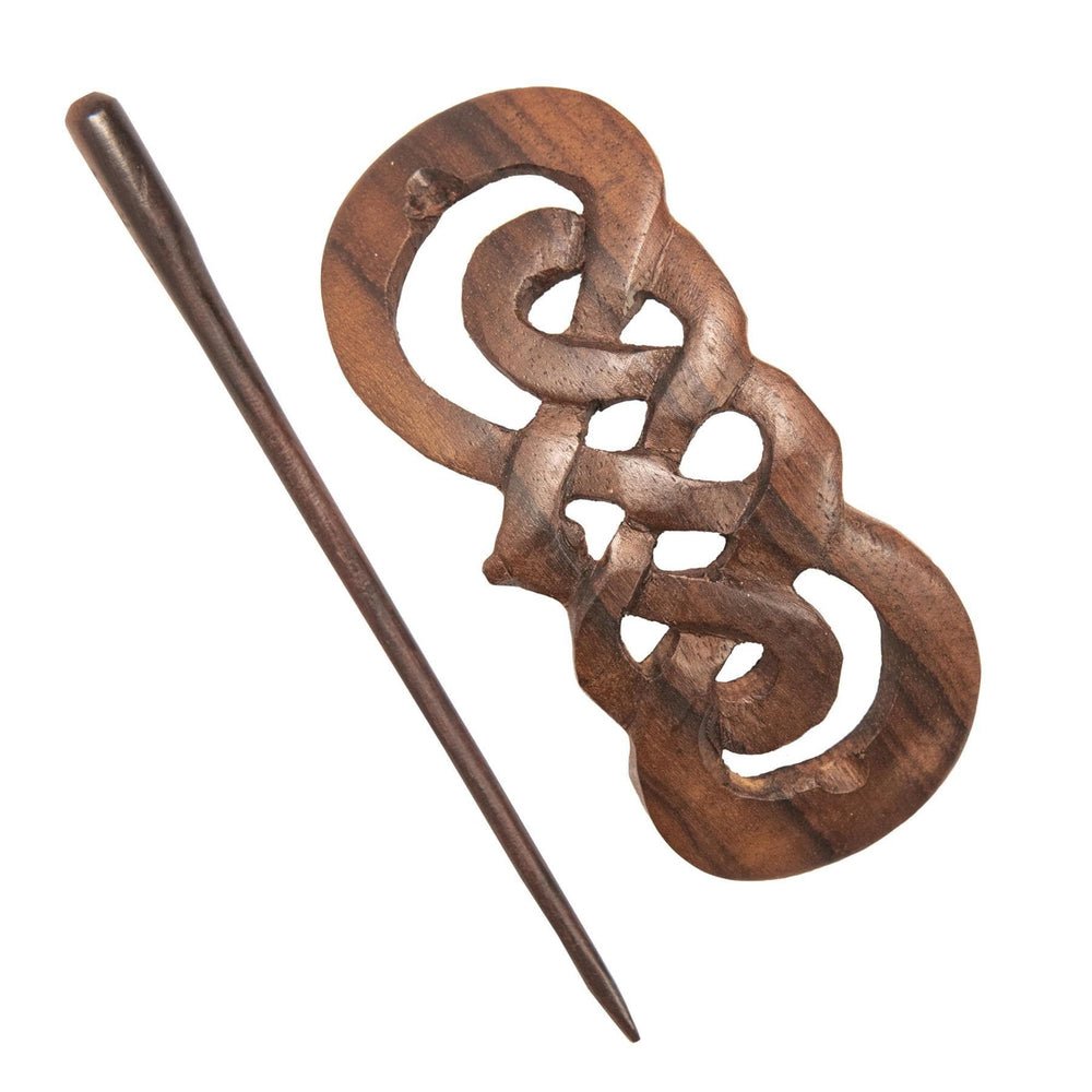 
                  
                    Wood Celtic Woven Hair Barette Hand Carved Wooden Hairpin
                  
                